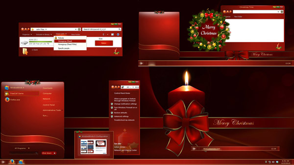 Christmas Time for win7 Windowblinds 7 themes