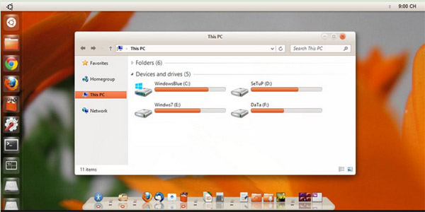 Ubuntu Light Theme for win 8-8.1 theme