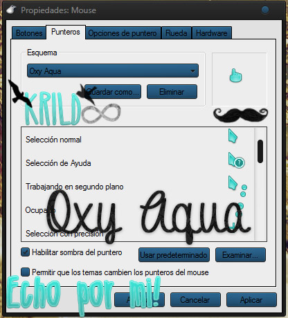 Oxy Aqua for mouse cursors
