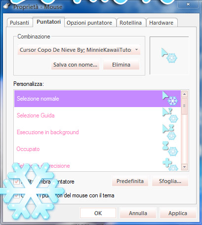 Copo De Nieve for mouse cursors