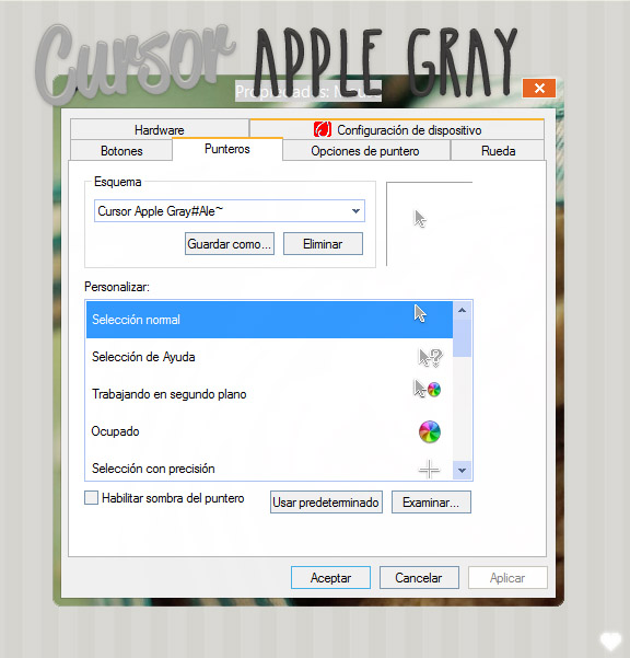 Apple Gray cursor