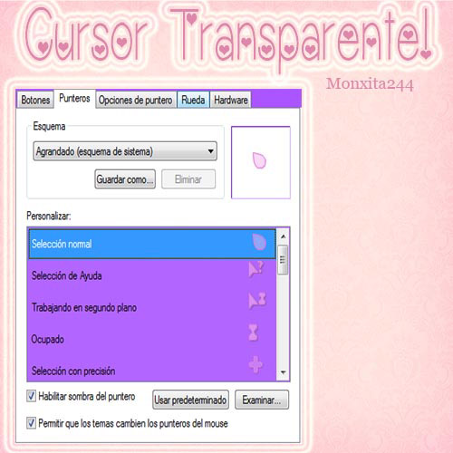 Transparente Mouse Cursors