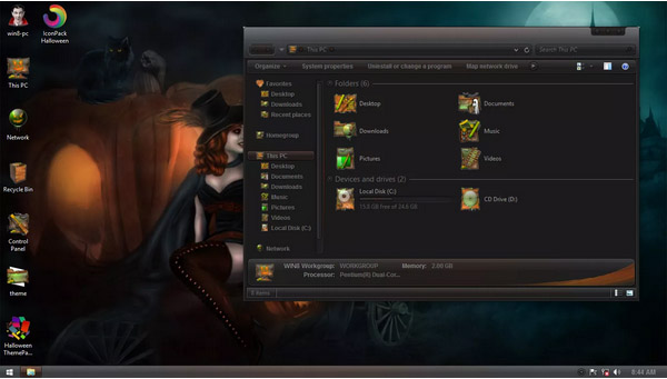 Happy Halloween for Win7 & Win 8 & 8.1 desktop Themes