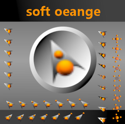 Soft Orange computer mouse pointers free download