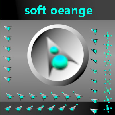 SOFT Oeange BLUE mouse pointers free download 