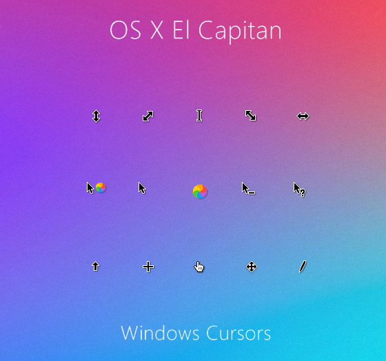 OS X El Capitan Windows Cursors