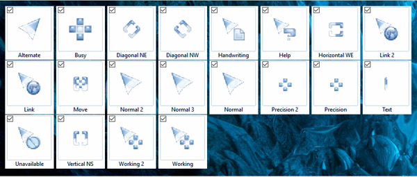 Blue and White mouse cursors