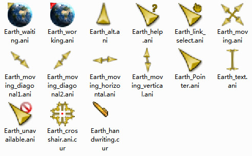 Earth Set Mouse Cursors