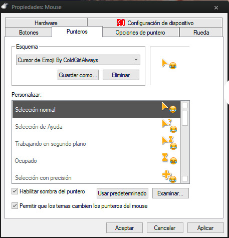 de Emoji (Con instalador) mouse cursors