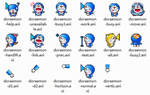 Cute Doraemon mouse pointers