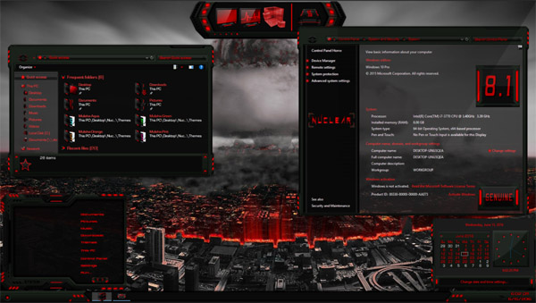 Nuclear Theme Pack for Windows 10 