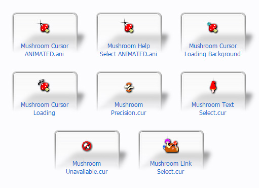 Assorted Mushrooms Cursors