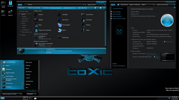 Toxic Blue for Windows 10 Anniversary Update