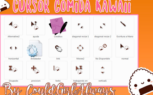 Comida Kawaii for mouse cursors