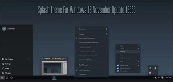 Splash Theme for Win10 free download