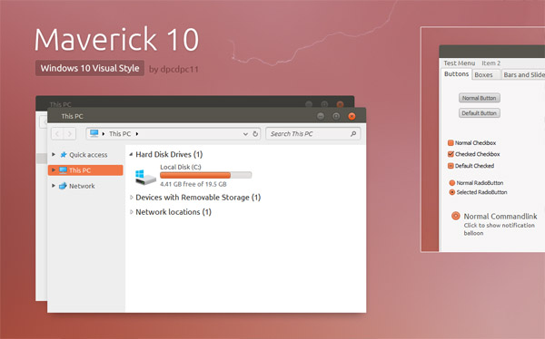 Maverick 10 for Windows 10 Theme download