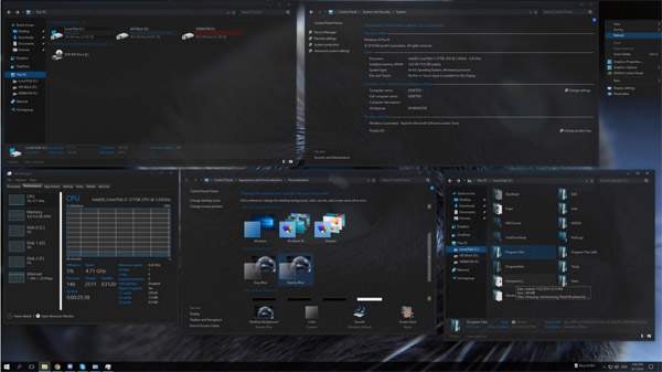 SteamyBlue Windows 10 Theme