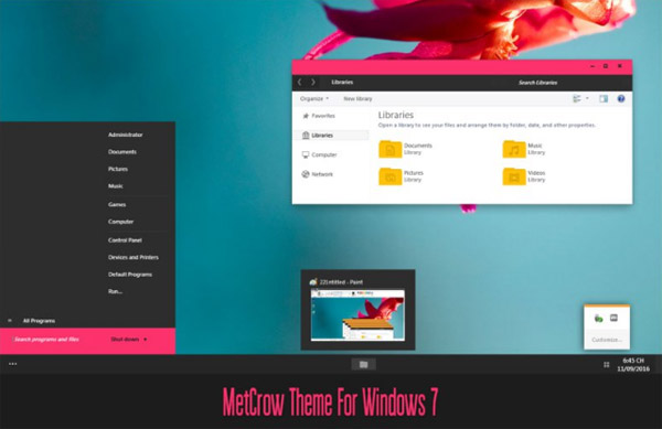 Met Crow Theme For Windows 7 download