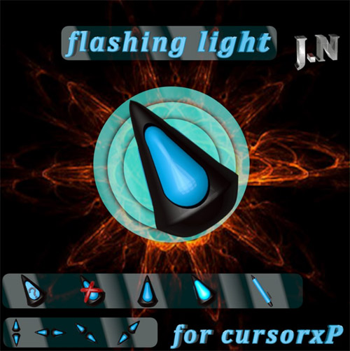 3D Flashing Light mouse cursors