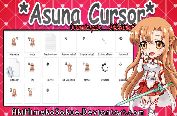 Asuna SAO mouse pointers