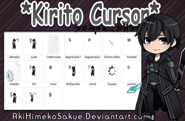 Kirito SAO mouse pointers