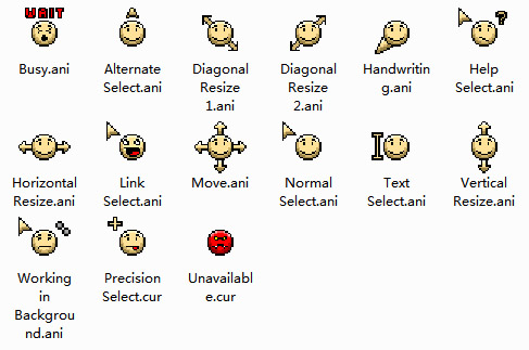 Cute Smiley Mouse Cursors