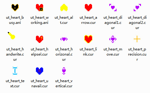 UNDERTALE Heart mouse pointers download