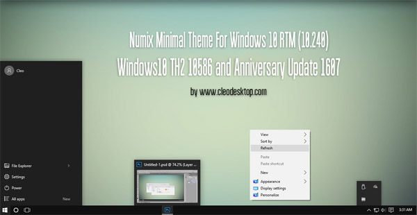 Numix Minimal Theme Windows 10 Anniversary Update1