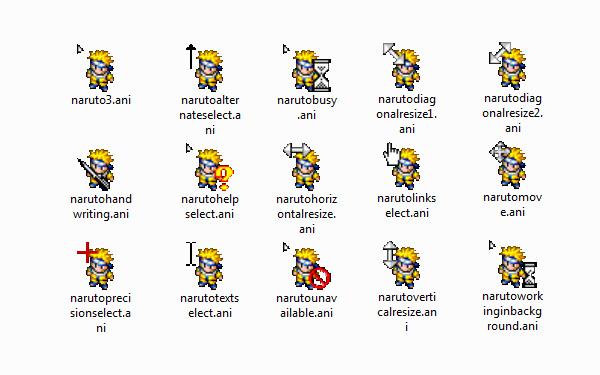 Cute Naruto Mouse cursors