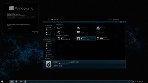 The Blue Theme for Windows 10 Anniversary Update