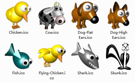 3D Animals computer icons 