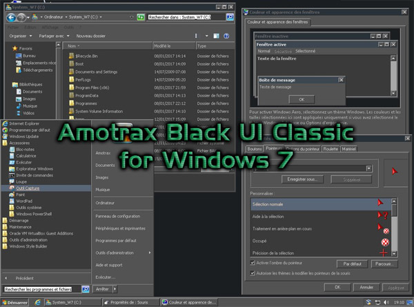 Amotrax Black UI Classic for win7 theme