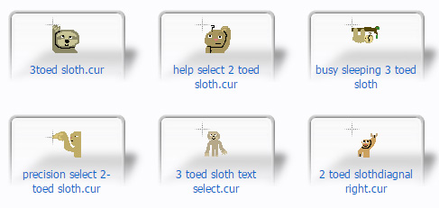 sloth theme Cursors