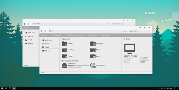 Light Alpha CC Theme Win10 Anniversary Update1