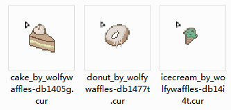 Donut, icecream, cake Mouse Cursors