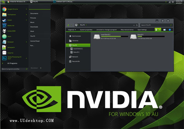 nVidia for Windows 10 AU themes free download