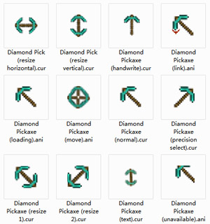 Diamond Pickaxe computer mouse pointer 