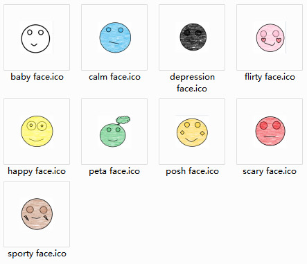 Sketch faces Icons