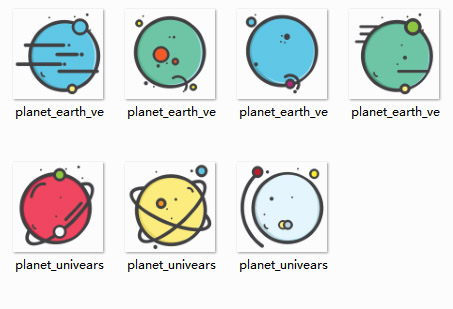 Abstract solar planet PNG Icon