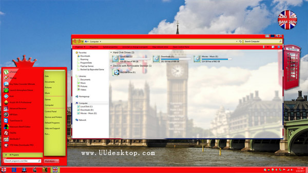 London Windowblinds skin desktop theme