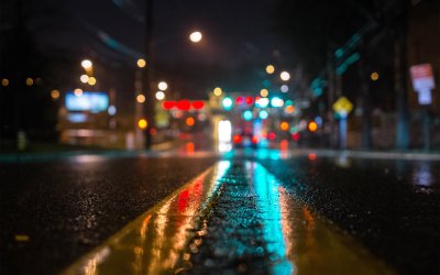 The street after the rain 2560x1600 wallpaper
