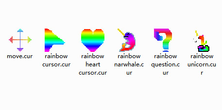 random rainbow pack Mouse Cursors