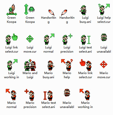 Super Mario And Luigi 37 Cursors