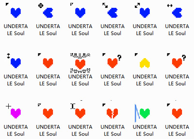 UNDERTALE Souls Mouse Cursors