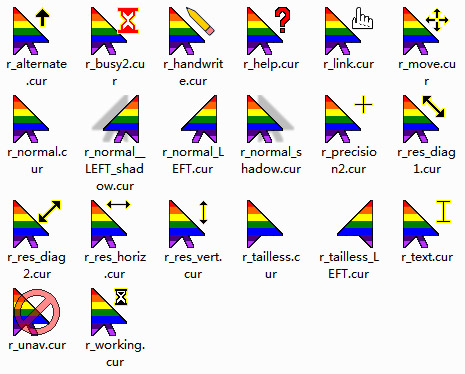 free Rainbow Mouse Cursors