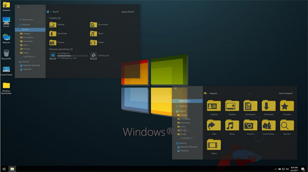 Win11 Dark VS for win10 desktop themes