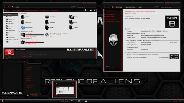 Alienware HQ Red for Windows 10 Creators Update