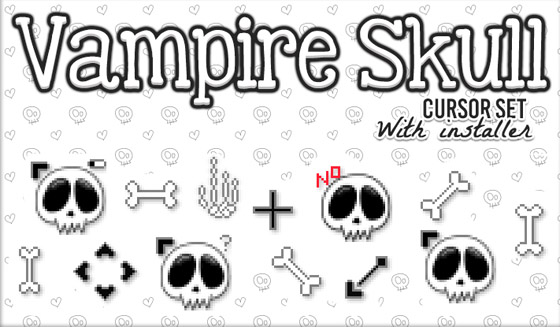 Vampire Skull - Cursor Set