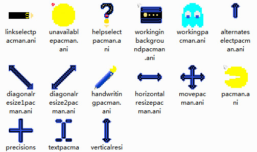 Pac Man Computer Cursors