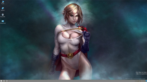 Power Girl HC hd theme for windows 10 download